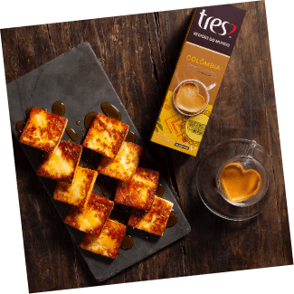 Queijo coalho, melaço de cana e café - Receita Cafeteira TRES - 3 Corações