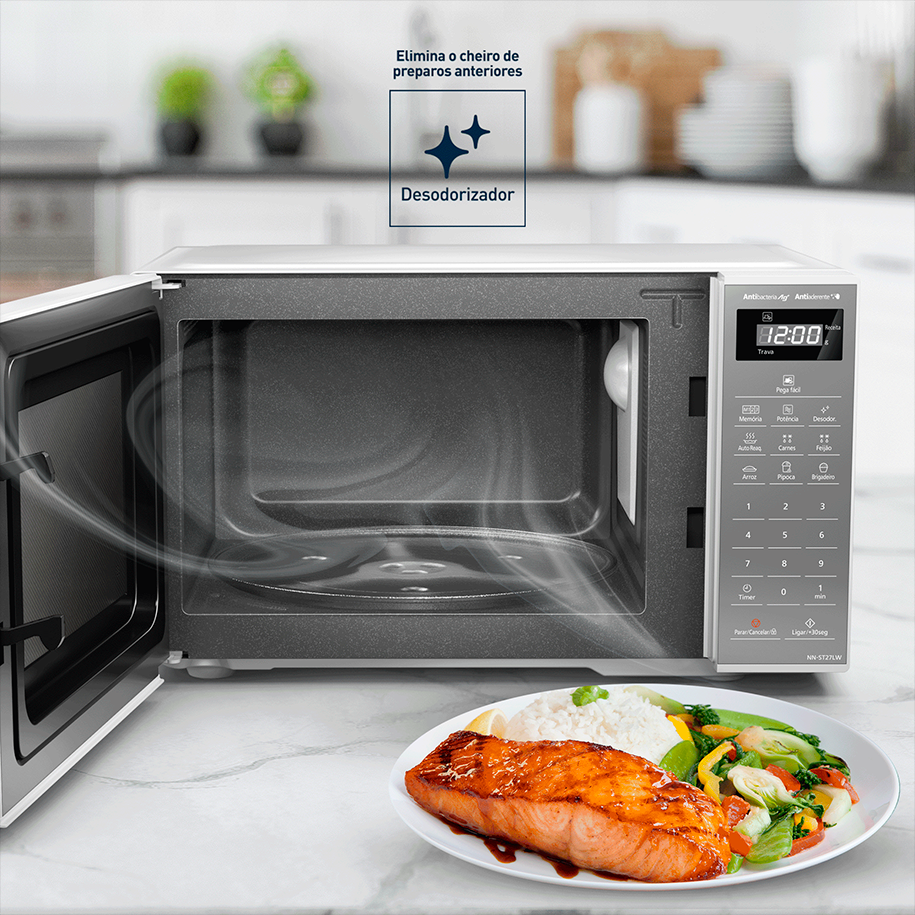 Micro-Ondas Mesa Panasonic 21 L Espelhada Desodorizador Nn