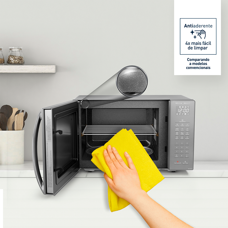 Micro-ondas Panasonic de Bancada 34 Litros NN-ST67LWRUN com Dupla